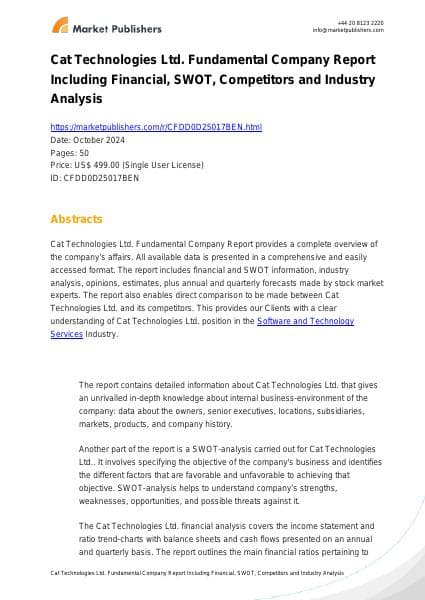 cat_technologies_ltd_swot_analysis_bac