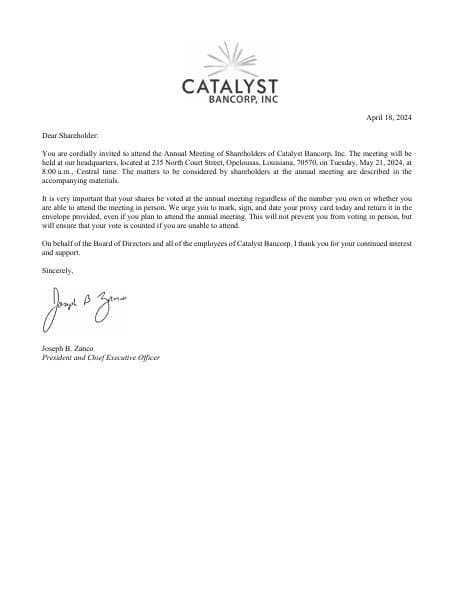 Catalyst+Bancorp+2024+Notice+and+Proxy