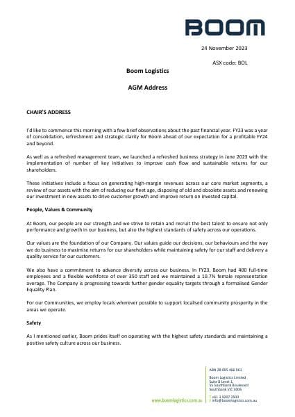 Chairs-Address-to-Shareholders