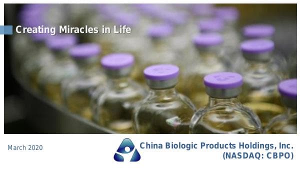 China Biologic Products Holdings_March_2020_540_53540