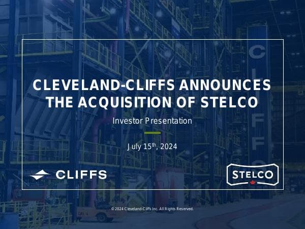 Cleveland-Cliffs+Announces+the+Acquisition+of+Stelco+-+Slides