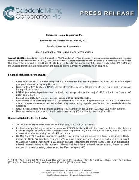 CMCL.vx-Q2-24-Results