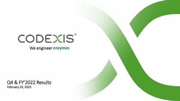Codexis+4Q22+Earnings+Presentation_vF