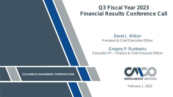 COLUMBUS MCKINNON__2023__509_90509