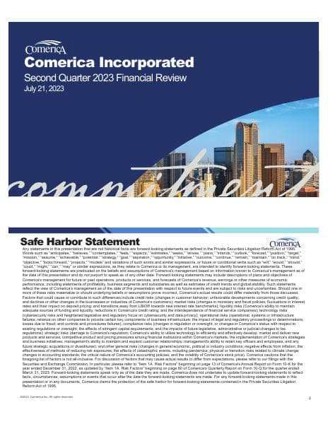 Comerica-Inc-2Q23-Earnings-Presentation