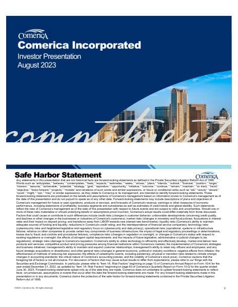 Comerica%20August%202023%20Investor%20Presentation