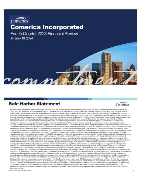 Comerica%20Inc%204Q23%20Earnings%20Presentation