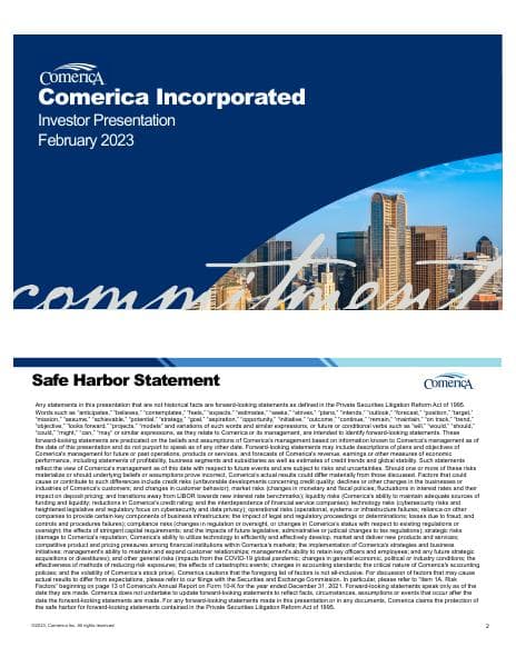 Comerica%20Inc%20Feb.%202023%20Investor%20Presentation%20%282%29