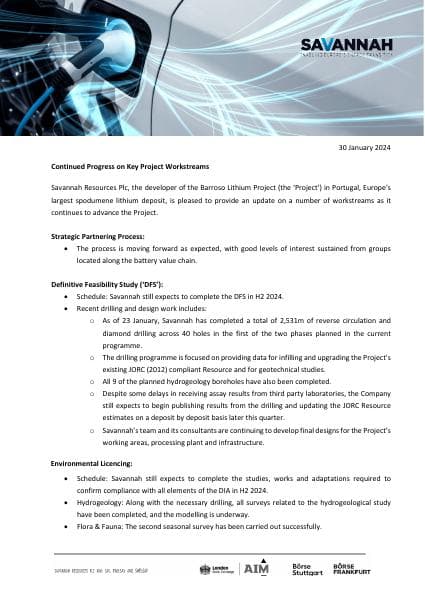 continued-progress-on-key-project-workstreams