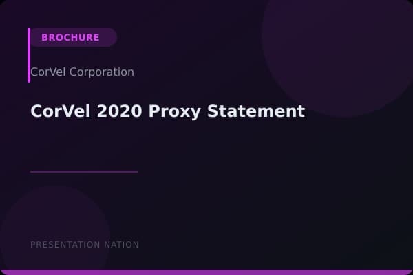 CorVel-2020-Proxy-Statement
