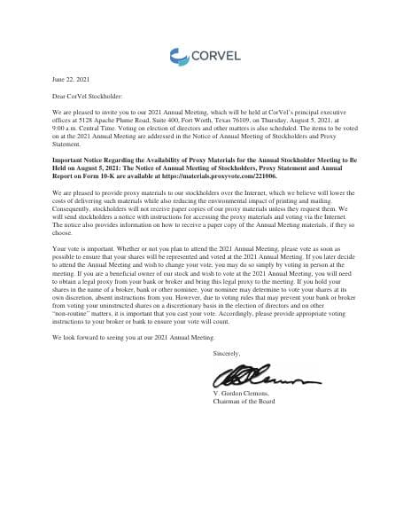 CorVel-2021-Proxy-Statement