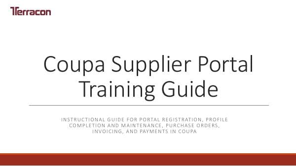 Coupa-Supplier-Portal-Training