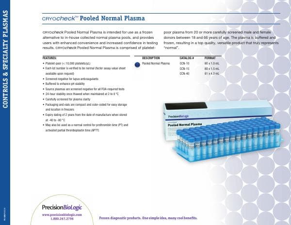 CRYOcheck-Pooled-Normal-Plasma