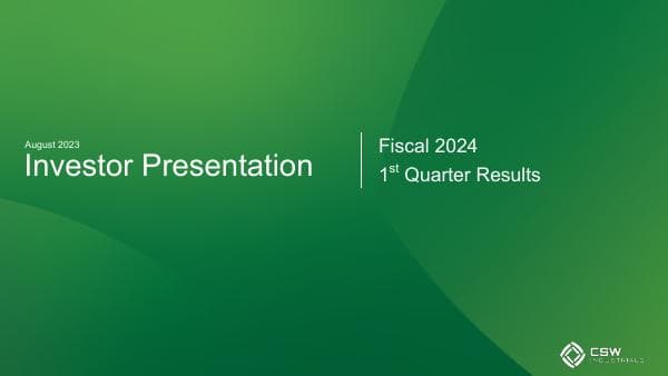 CSW Industrials__2023__461_95461