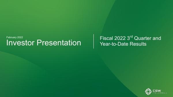 CSW Industrials_February_2022_765_78765