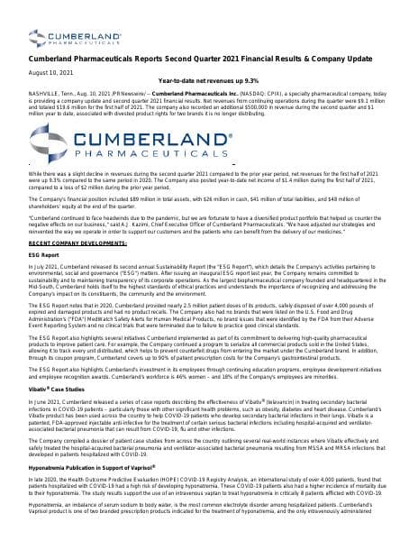Cumberland Pharmaceuticals_August_2021_953_73953