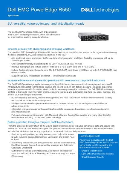 dellemc-poweredge-r550-spec-sheet
