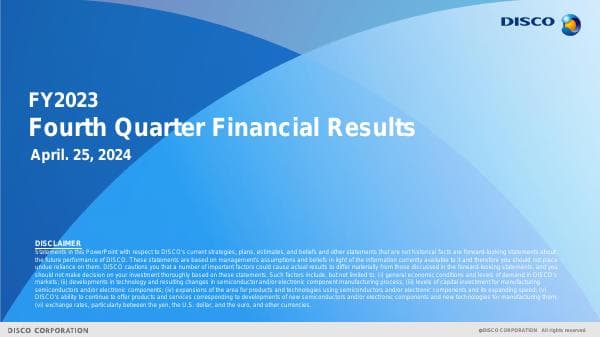 DISCO CORPORATION_April_2024_635_100635