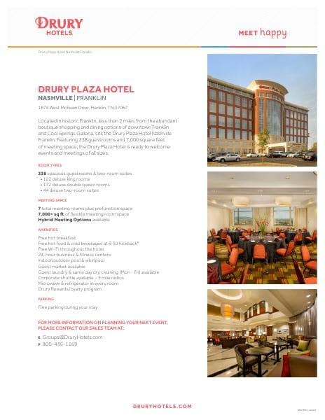 Drury-Plaza-Hotel-Nashville-Franklin-Information