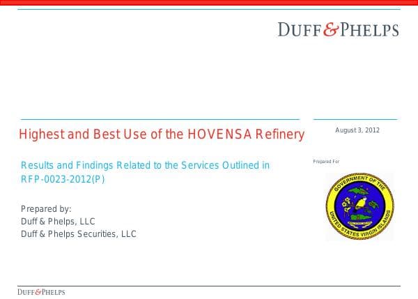 Duff%20&%20Phelps%20-%20HOVENSA%20Highest%20and%20Best%20Use%20Report