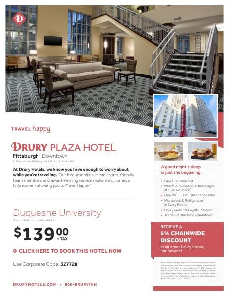 duquesneuniversitydruryplazahotelrateflyer-2024