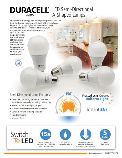 Duracell%20Ultra%20LED%20Semi-Directional%20A19%20and%20A21%20Product%20Sheet
