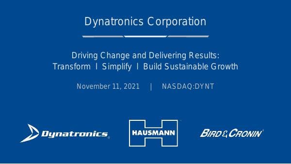 Dynatronics Corporation_November_2021_857_76857