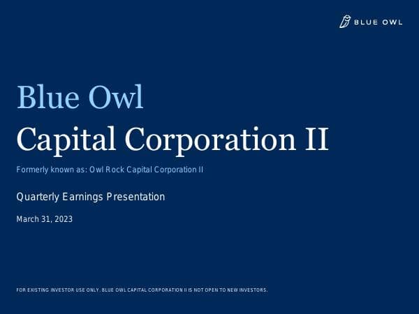 Earnings_Presentation_1Q23_OBDC_II_0