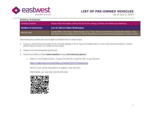 Eastwest-Bank-Repossessed-Cars-July-2024