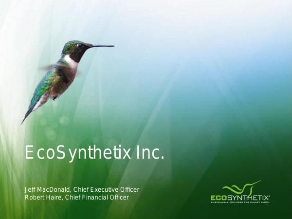 EcoSynthetix_Investor_Deck_Q4_2015
