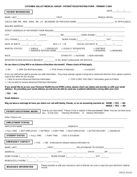 Electronic-Patient-Registration-Packet
