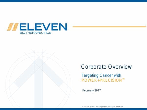 Eleven Biotherapeutics_February_2017_626_5626