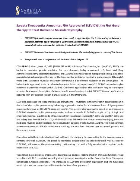 ELEVIDYS_Launch_Approval_Press_June_2023