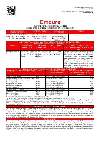 Emcure-Pharmaceuticals-Limited-DRHP-1