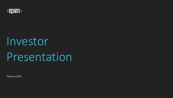 EPAM-Q4-2022-Investor-Presentation