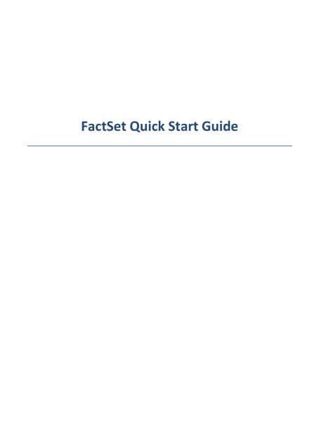 FactSet_Quick-Start-Guide