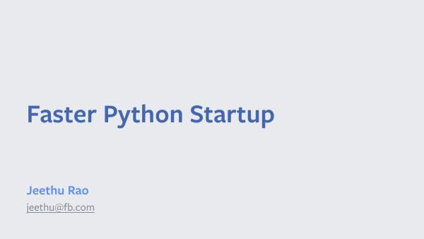 faster-python-startup