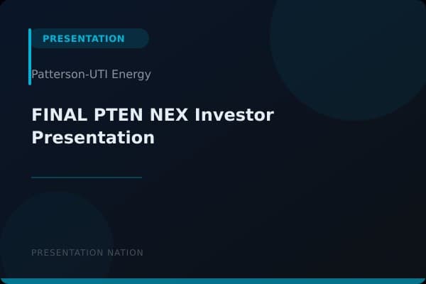 FINAL-PTEN-NEX-Investor-Presentation
