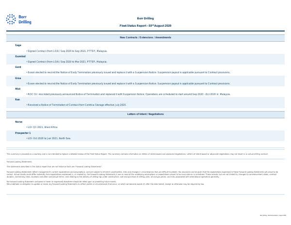 Fleet-Status-Report-August-2020