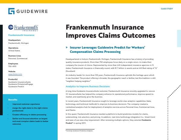 Frankenmuth-Guidewire_Predict_Case_Study