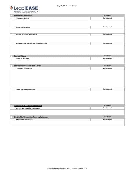 FranklinEnergy_Matrix