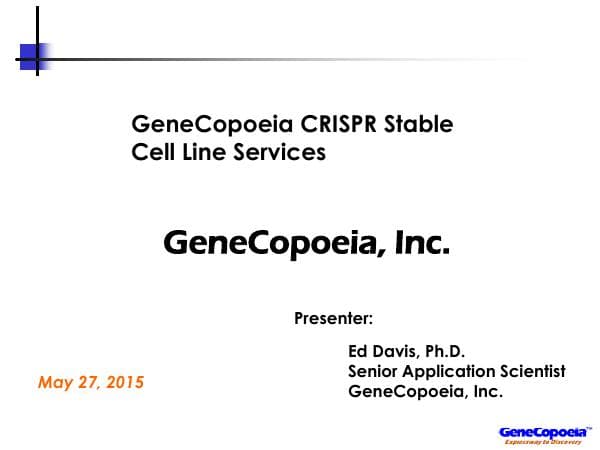 GeneCopoeia-CRISPR-Stable-Cell-Line-Services
