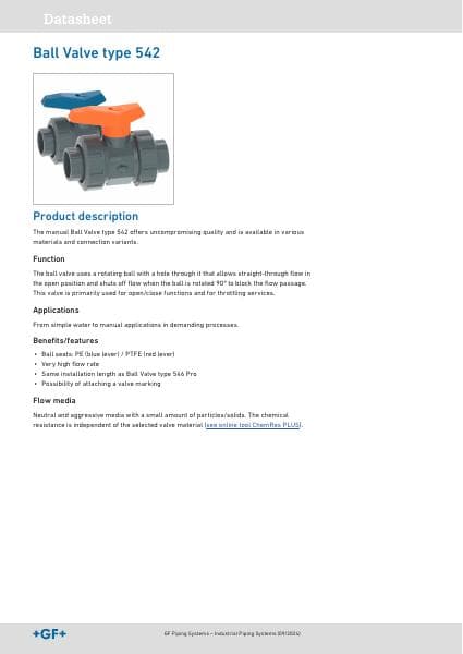 gfps-datasheet-542-ball-valve-en