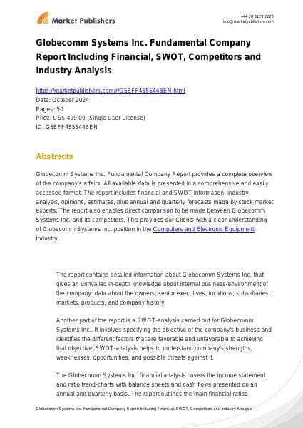 globecomm_systems_inc_swot_analysis_bac