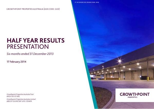 GOZ-2014-Half-Year-Investor-Presentation