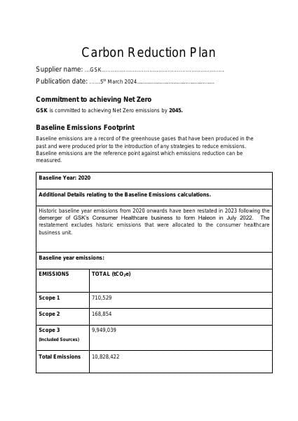 gsk-carbon-reduction-plan-march-2024