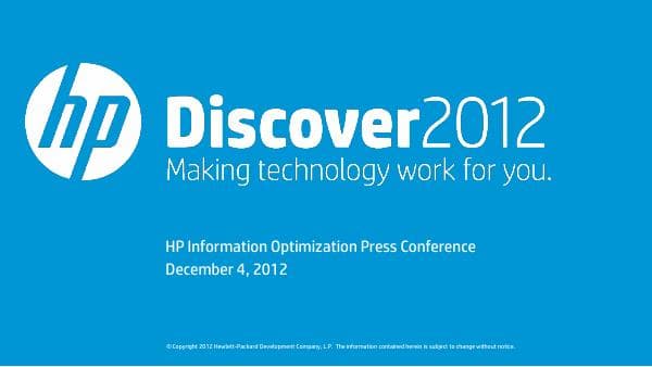 HPInformationOptimization_PressConferencePresentation