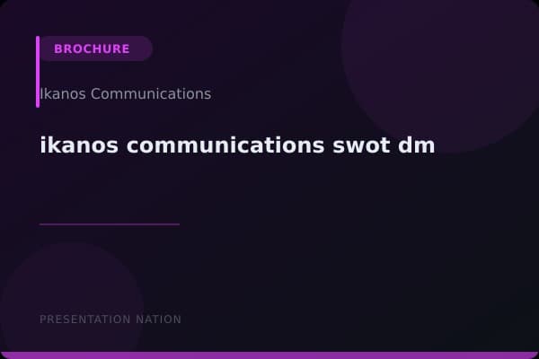 ikanos-communications-swot-dm