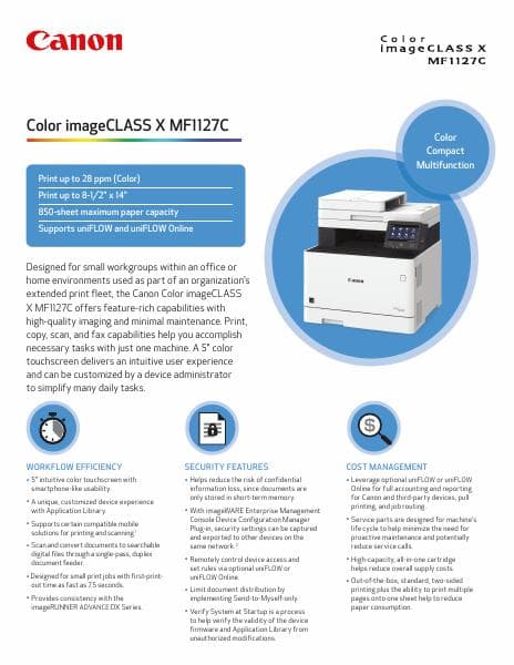 imageCLASS-X-MF1127C-Brochure