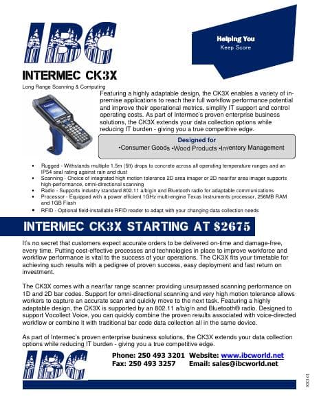Intermec-Honeywell-CK3X-Brochure